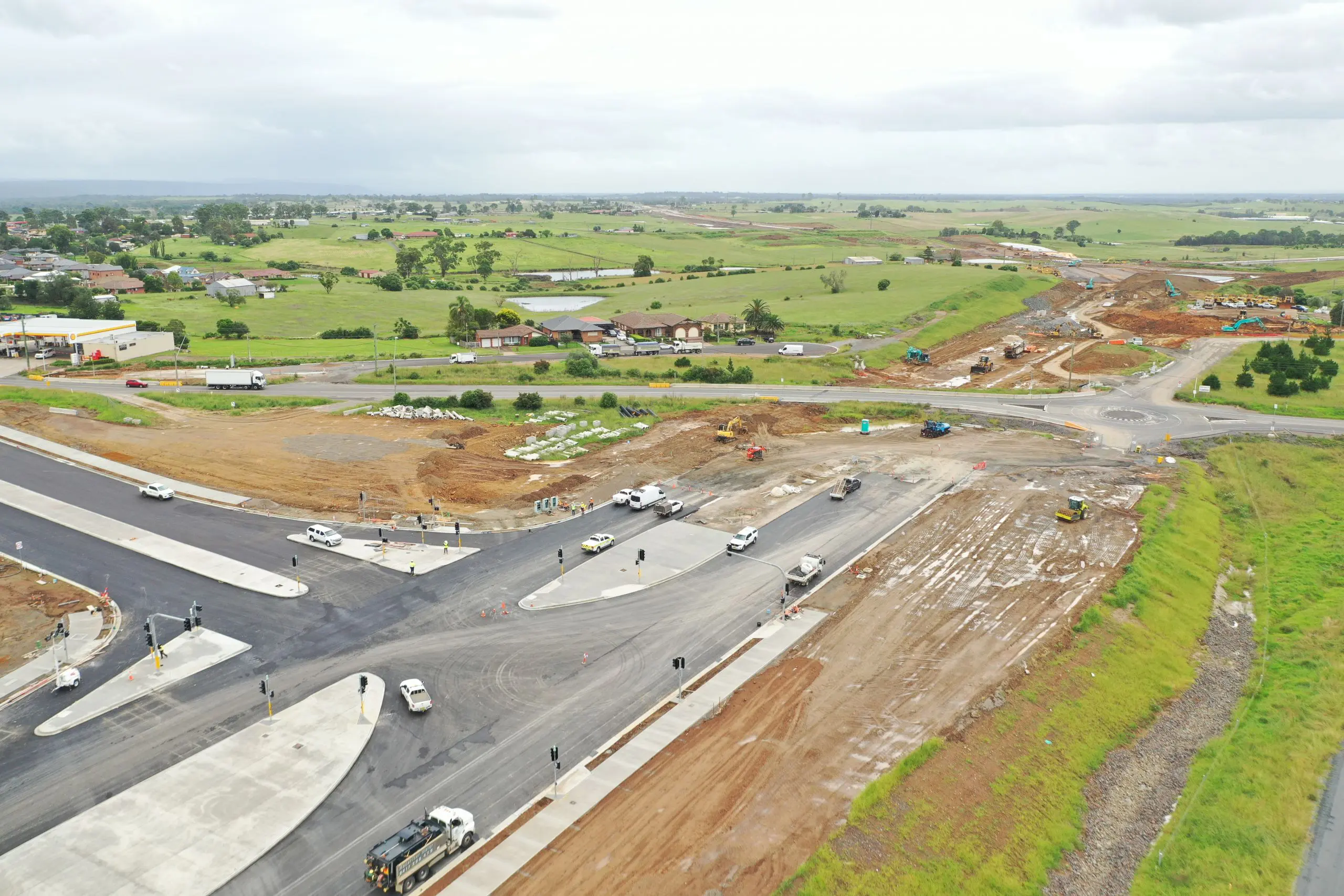construction of road on compacted soil