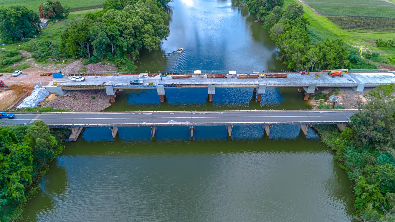 bridge over lake construction