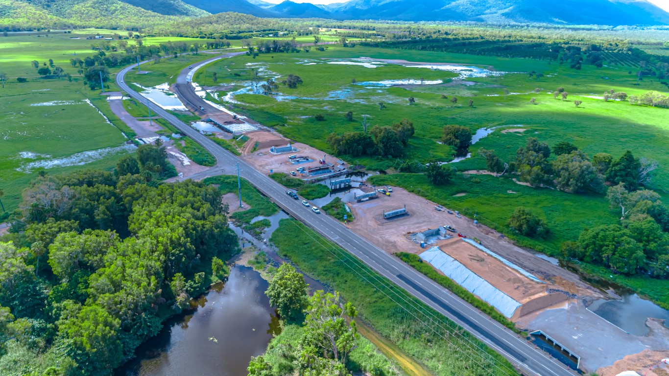 aerial photo of earthmoving project