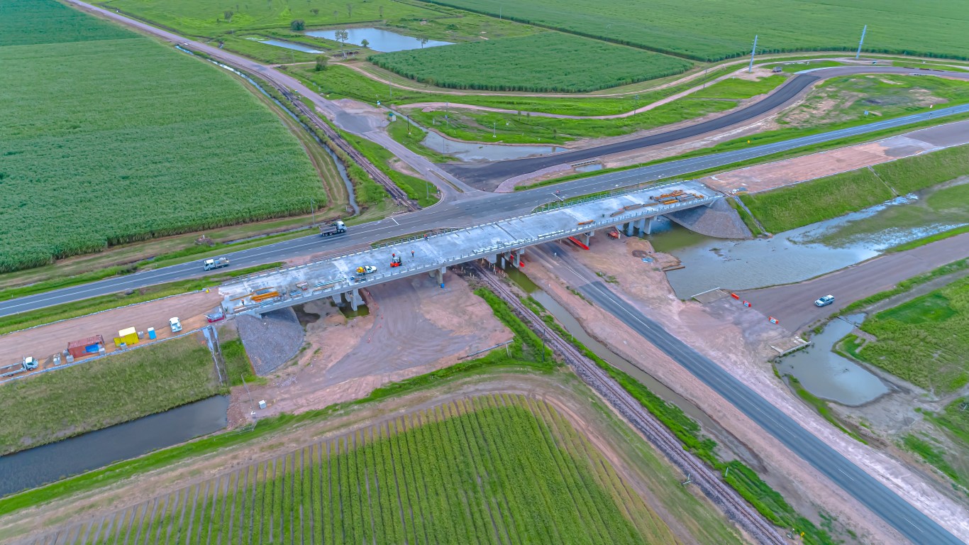 construction of bridge aerial