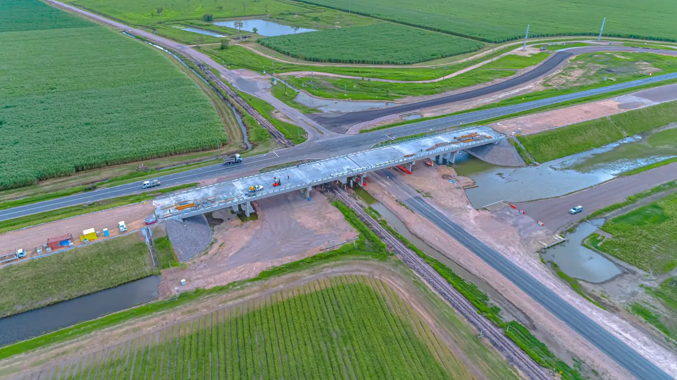 construction of bridge aerial