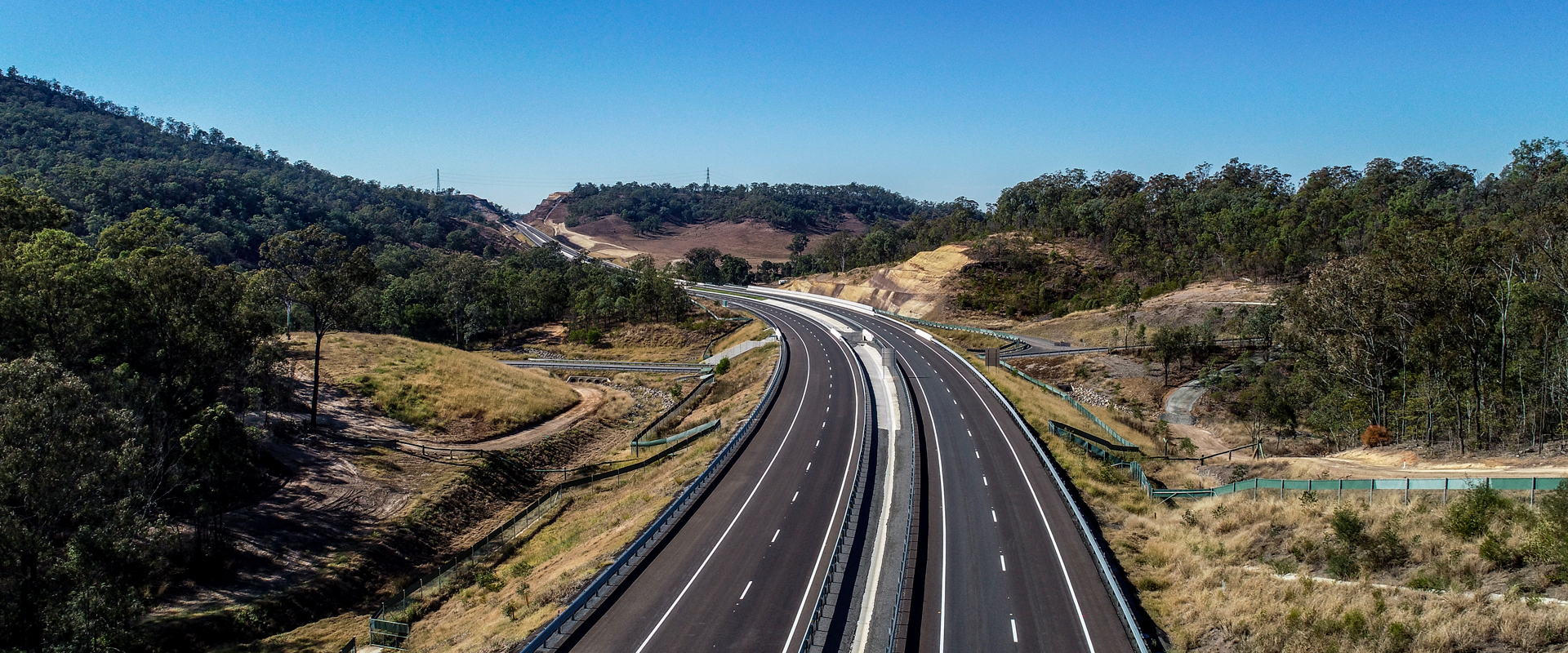 road construction aerial photo