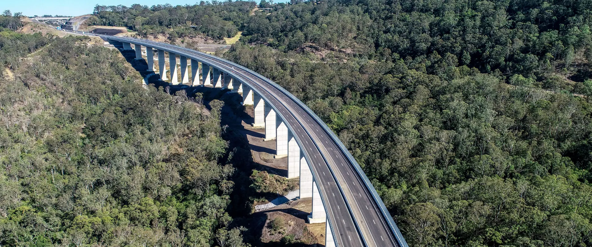 bridge construction aerial photo