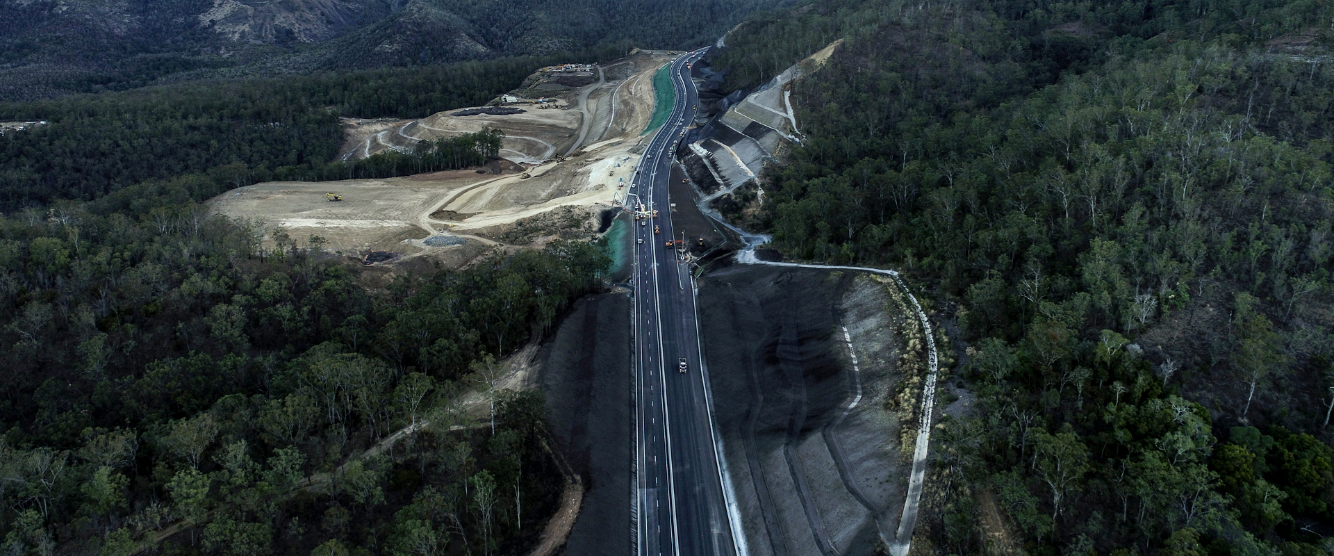 road construction aerial photo